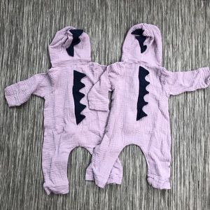 Dinosaur Bodysuits - Twin Set!